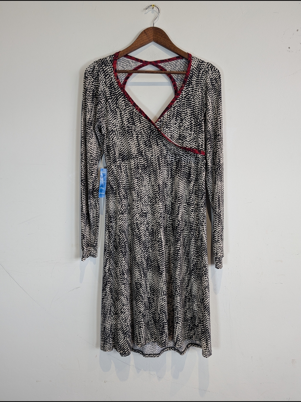 NWT AUTUMN TENEYL VERONICA Patterned Long Sleeve Wrap Dress, Size M/L